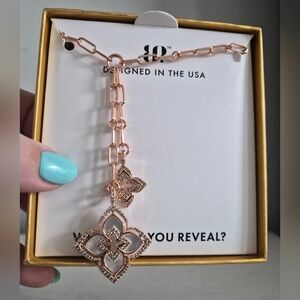 Rose Gold Floral Necklace